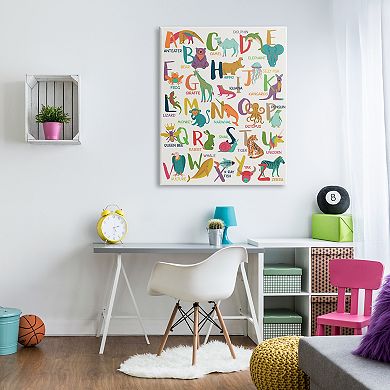 Stupell Home Decor Joyful Animal Alphabet Wall Art