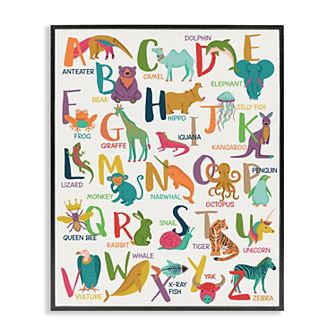 Stupell Home Decor Joyful Animal Alphabet Wall Art