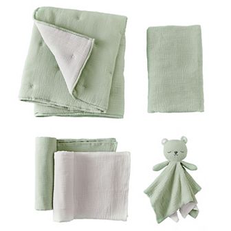 Levtex Baby Cloud Muslin Cocoa/Beige 5 pc Bedding Set