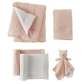 Levtex Baby Cloud Muslin Cocoa/Beige 5 pc Bedding Set