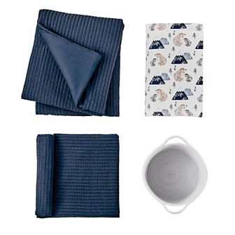 Levtex Baby Mills Waffle Taupe 4 pc Baby Crib Bedding