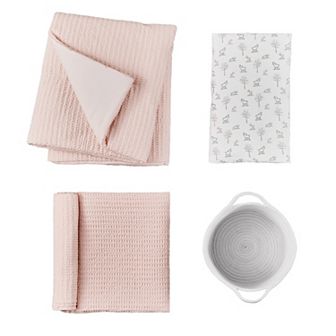 Levtex Baby Mills Waffle Taupe 4 pc Baby Crib Bedding