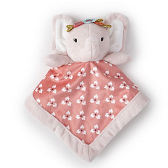 Levtex Baby Pink Elephant Plush Security Blanket