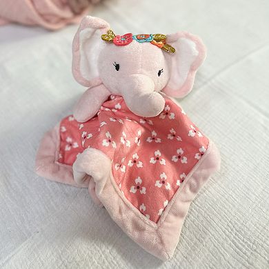 Levtex Baby Pink Elephant Plush Security Blanket