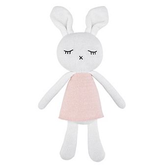 Levtex Baby Mills Waffle Pink Bunny Plush Stuffed Animal