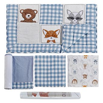 Levtex Baby Mills Waffle White 4 pc Baby Crib Bedding