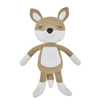 Levtex Baby Mills Waffle Taupe Fox Plush Stuffed Animal