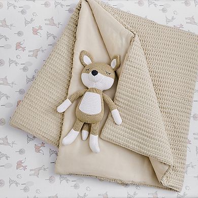 Levtex Baby Mills Waffle Taupe Fox Plush Stuffed Animal