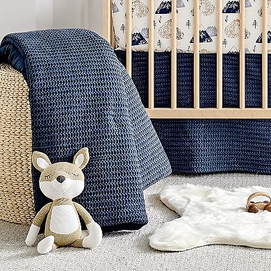 Levtex Baby Mills Waffle Taupe Fox Plush Stuffed Animal