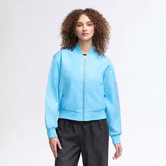 Women's NVLT Faux Leather Bomber Jacket