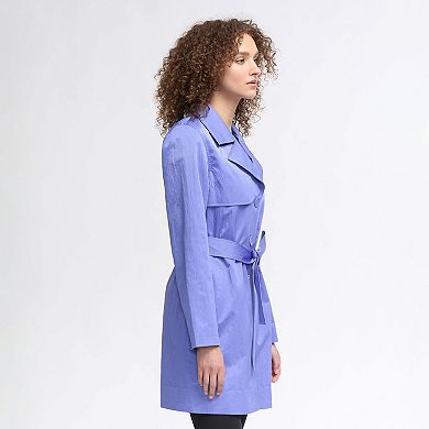 Women's NVLT Crinkle Trench Coat with Self Belt