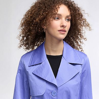 Women's NVLT Crinkle Trench Coat with Self Belt
