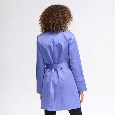 Women's NVLT Crinkle Trench Coat with Self Belt
