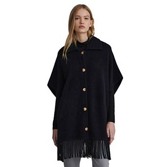 Women's NVLT Mink Eyelash Short Fringe Coatigan