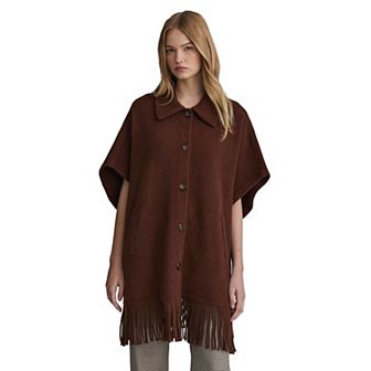 Women's NVLT Mink Eyelash Short Fringe Coatigan