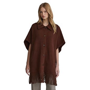 Women's NVLT Mink Eyelash Short Fringe Coatigan