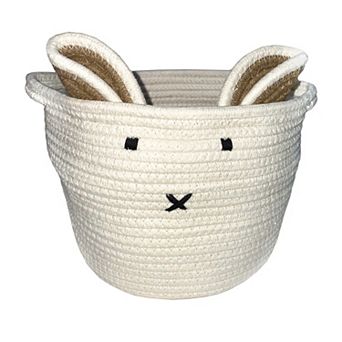 Levtex Baby White Bunny Storage Basket