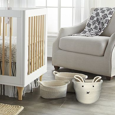 Levtex Baby White Bunny Storage Basket
