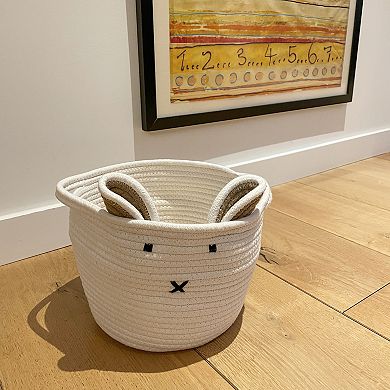 Levtex Baby White Bunny Storage Basket