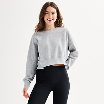 Juniors' SO® Cropped Crewneck Pullover