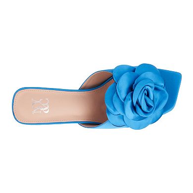 New York & Company Women's Gardenia Slide Heels