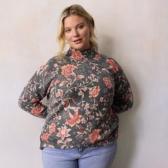 Plus Size LC Lauren Conrad Mockneck Pullover Sweater