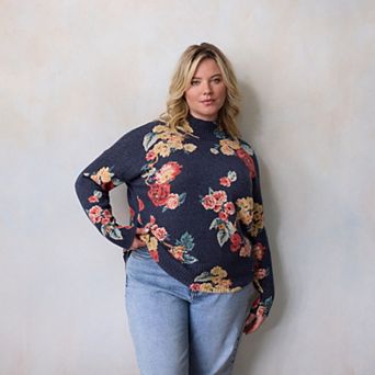 Plus Size LC Lauren Conrad Mockneck Pullover Sweater