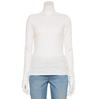Women's Sonoma Goods For Life® Adaptive Rib Long Sleeve Crew Tee