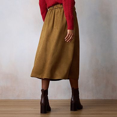Petite LC Lauren Conrad Semi Circular Midi Skirt