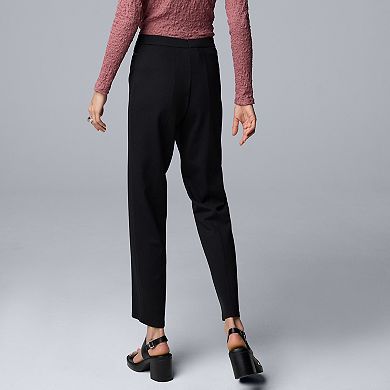 Petite Simply Vera Vera Wang Midrise Slim Ponte Pants