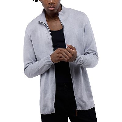Men's Full Zip Mock Neck Sweater
