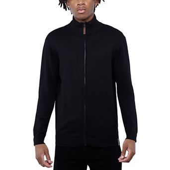 Men's Full Zip Mock Neck Sweater