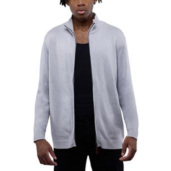 Men's Full Zip Mock Neck Sweater