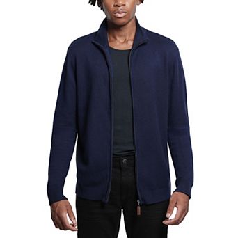 Men's Full Zip Mock Neck Sweater
