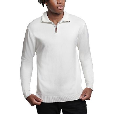 Men's Quarter Zip Mock Neck Sweater