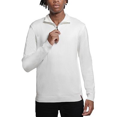 Men's Quarter Zip Mock Neck Sweater
