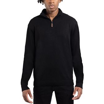Men's Quarter Zip Mock Neck Sweater