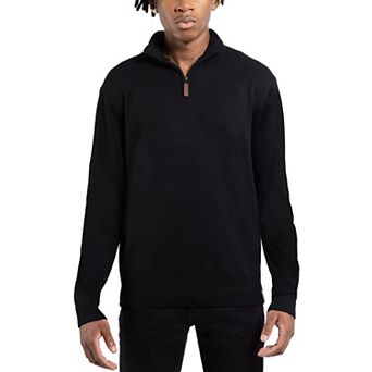 Men's Quarter Zip Mock Neck Sweater