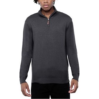 Men's Quarter Zip Mock Neck Sweater