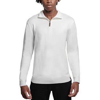 Men's Quarter Zip Mock Neck Sweater