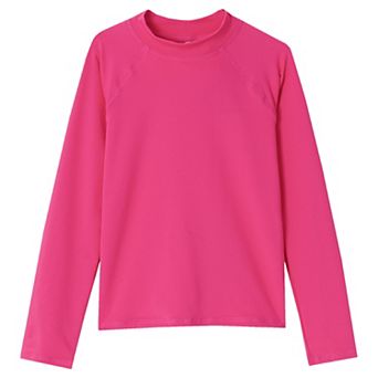 Girls 2-16 Lands' End Slim Long Sleeve Mock Neck Rash Guard Swim Top
