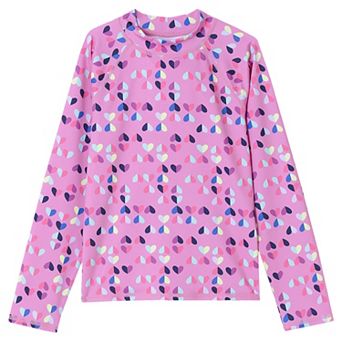 Girls 2-16 Lands' End Slim Long Sleeve Mock Neck Rash Guard Swim Top