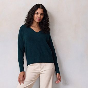 Petite LC Lauren Conrad V-neck Pullover Sweater