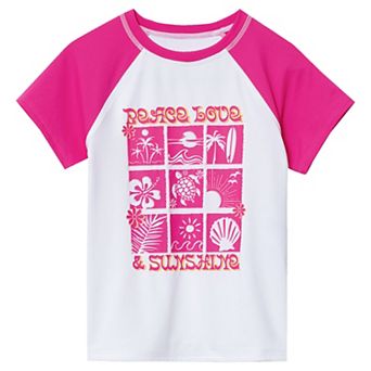 Toddler & Girls 8-16 Lands' End Short Sleeve Swim Rash Guard