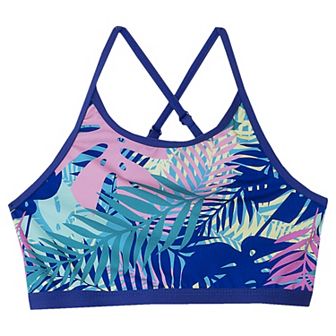 Girls 4-16 Lands' End Chlorine Resistant Criss Cross Swim Top