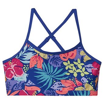 Girls 4-16 Lands' End Chlorine Resistant Criss Cross Swim Top