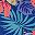 Floral Dazzling Blue