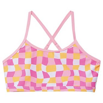 Girls 4-16 Lands' End Chlorine Resistant Criss Cross Swim Top