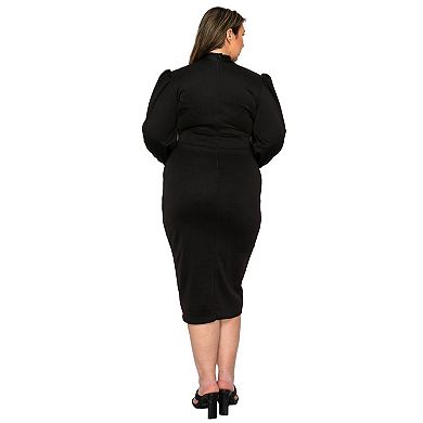 Plus Size Anastasia Tie Neck Dress