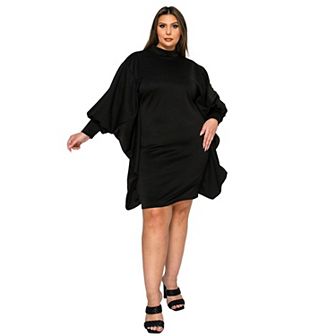 Plus Size Alivera Mock Neck Mini Dress